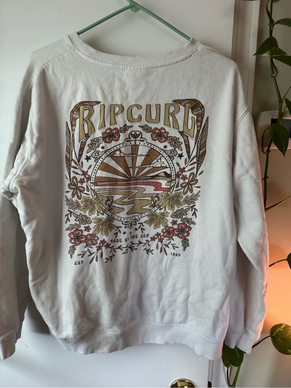 Rip Curl White Crewneck Sweatshirt